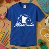Minnesota Land Of The 10000 Lakes State Map Souvenir Gift Kids T-Shirt thumb 3