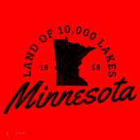 Minnesota Land Of The 10000 Lakes State Map Souvenir Gift Santa Hat thumb 1