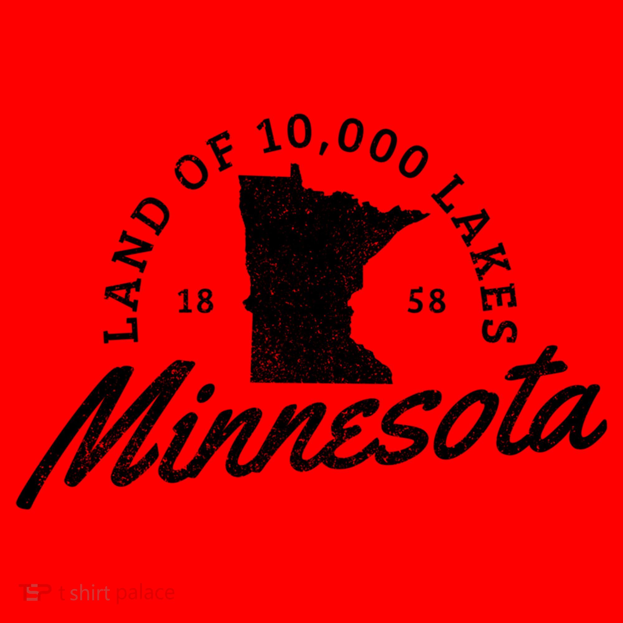 Minnesota Land Of The 10000 Lakes State Map Souvenir Gift Santa Hat