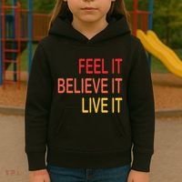 Manifest Law Of Attraction Feel Good Vortex Powerful Life Kids Hoodie thumb 3