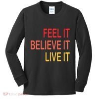 Manifest Law Of Attraction Feel Good Vortex Powerful Life Kids Long Sleeve Shirt thumb 0