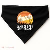 Minnesota Land Of Opes And Dreams Ope Sunset Field Funny USA-Made Doggie Bandana thumb 0