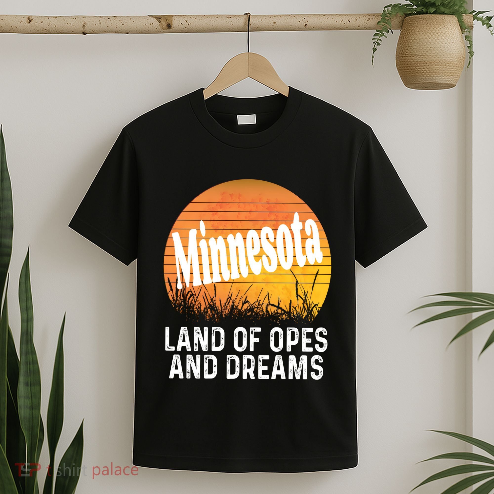 Minnesota Land Of Opes And Dreams Ope Sunset Field Funny T-Shirt