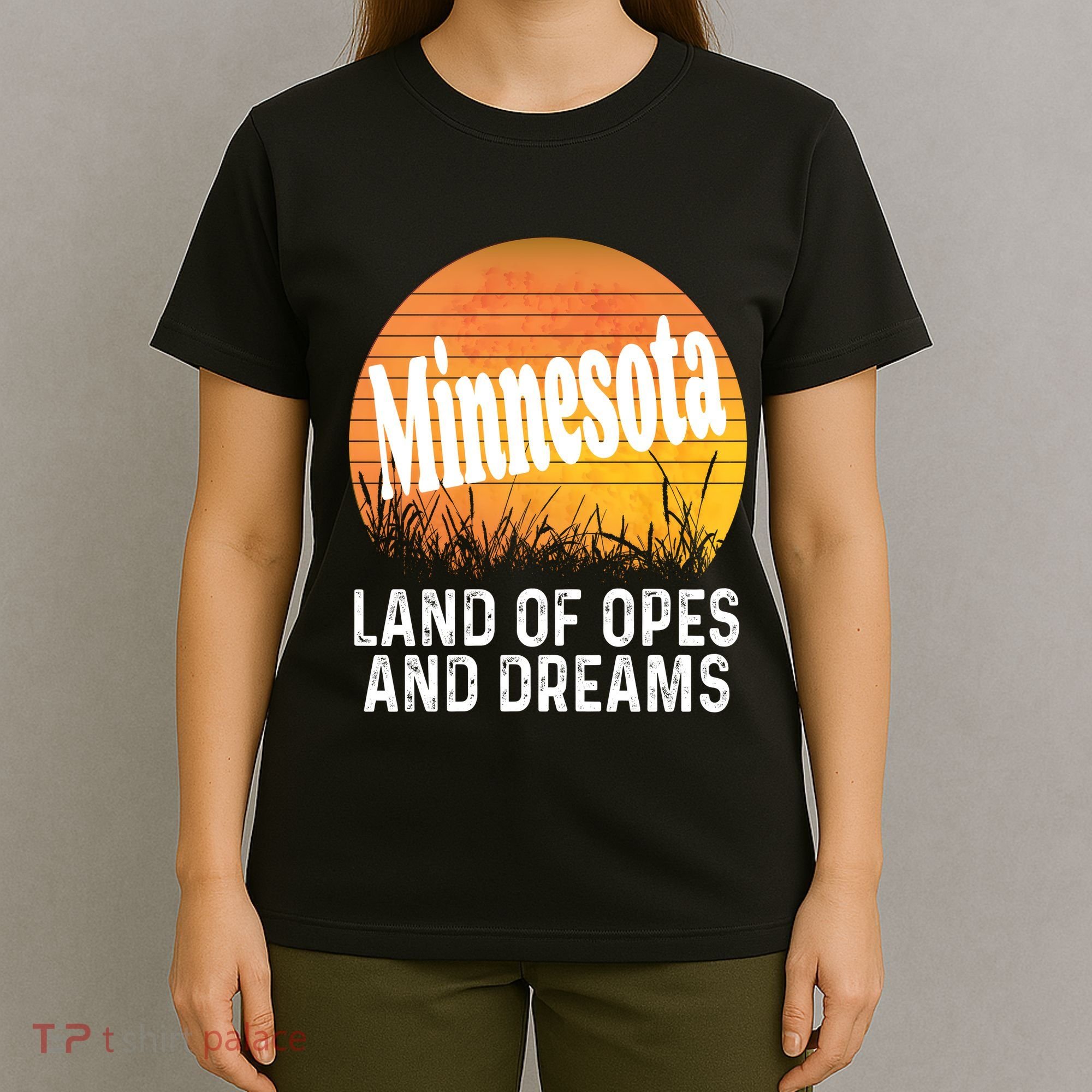 Minnesota Land Of Opes And Dreams Ope Sunset Field Funny T-Shirt