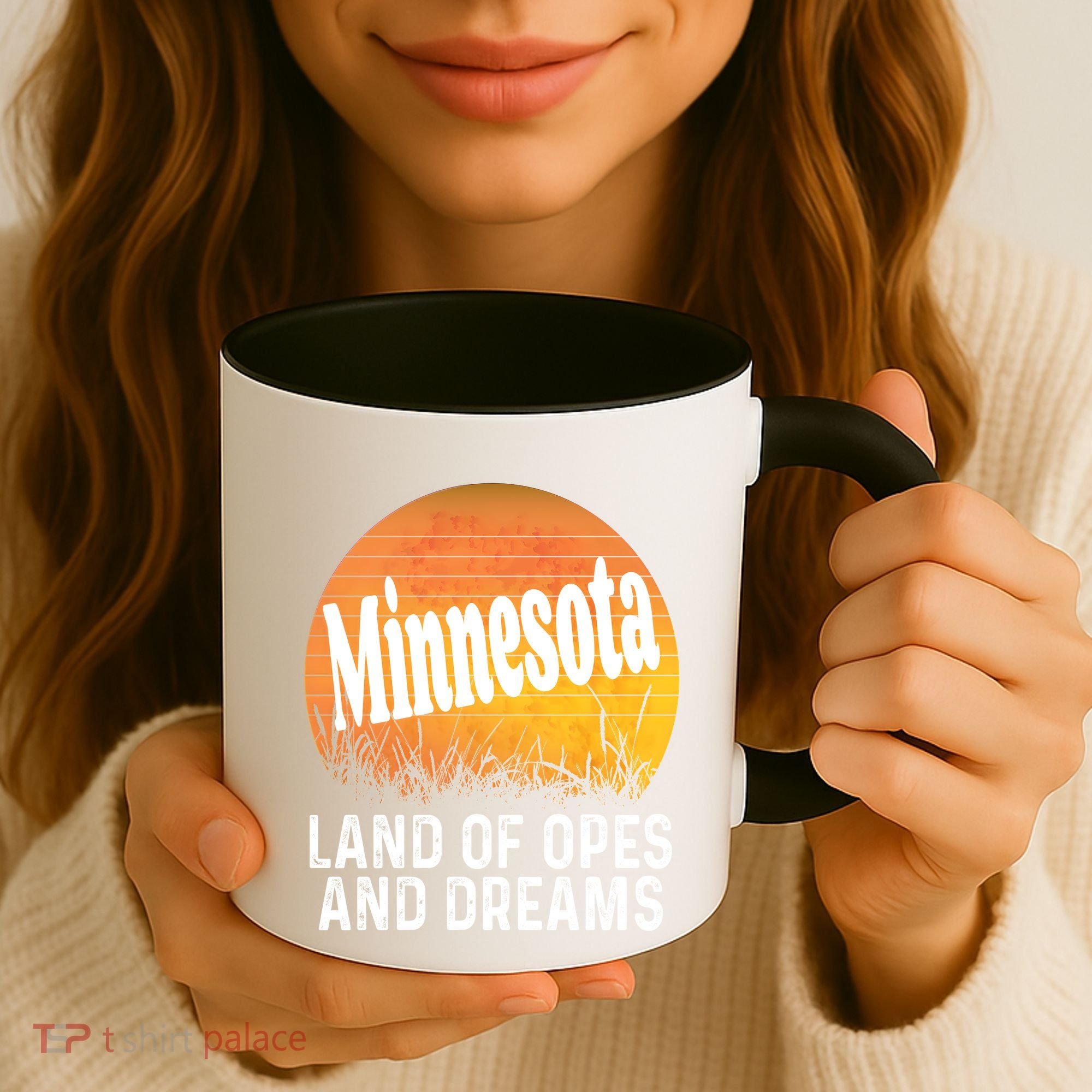 Minnesota Land Of Opes And Dreams Ope Sunset Field Funny Coffee Mug