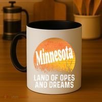 Minnesota Land Of Opes And Dreams Ope Sunset Field Funny Coffee Mug thumb 4