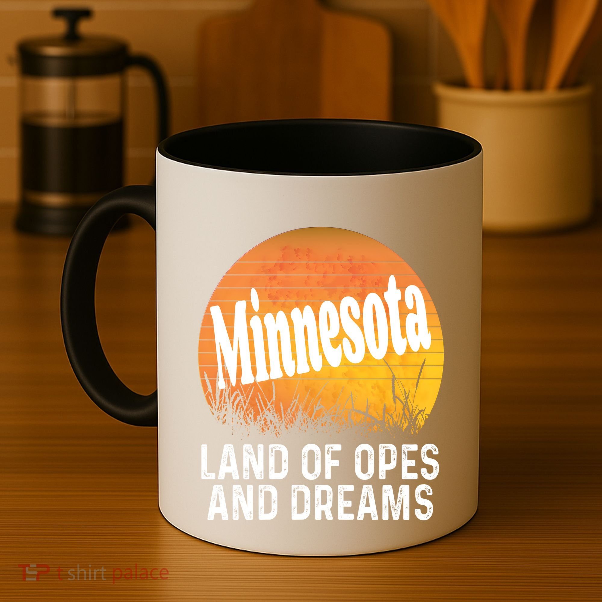 Minnesota Land Of Opes And Dreams Ope Sunset Field Funny Coffee Mug