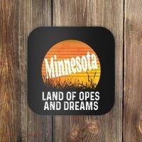 Minnesota Land Of Opes And Dreams Ope Sunset Field Funny Coaster thumb 0