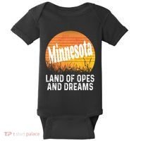 Minnesota Land Of Opes And Dreams Ope Sunset Field Funny Baby Bodysuit thumb 0
