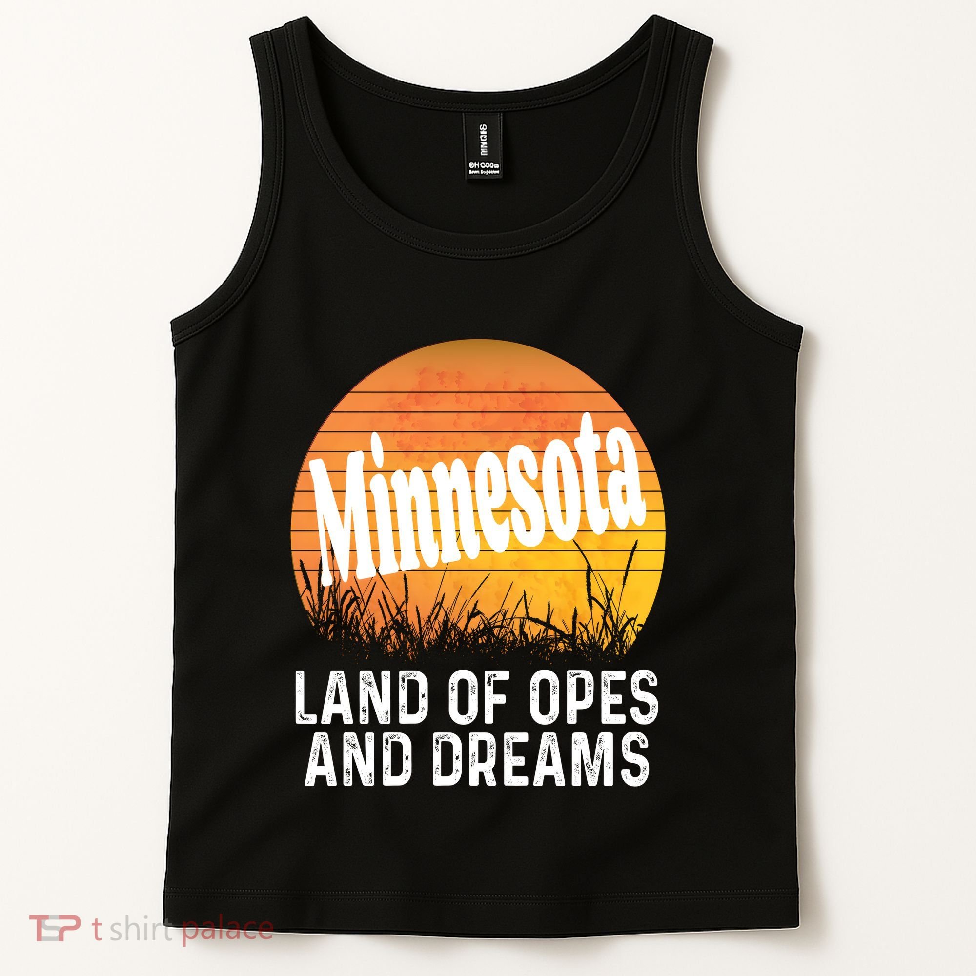 Minnesota Land Of Opes And Dreams Ope Sunset Field Funny Tank Top