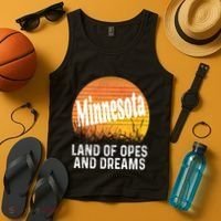 Minnesota Land Of Opes And Dreams Ope Sunset Field Funny Tank Top thumb 4