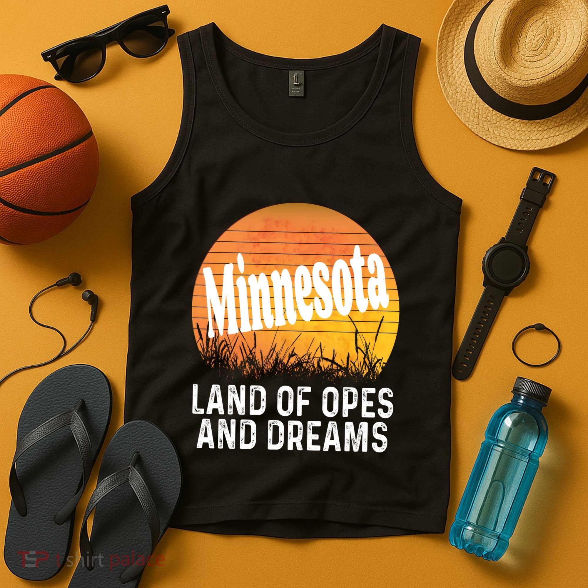 Minnesota Land Of Opes And Dreams Ope Sunset Field Funny Tank Top