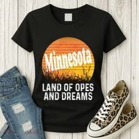 Minnesota Land Of Opes And Dreams Ope Sunset Field Funny Women's T-Shirt thumb 3