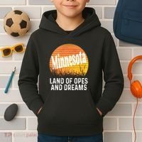 Minnesota Land Of Opes And Dreams Ope Sunset Field Funny Kids Hoodie thumb 2