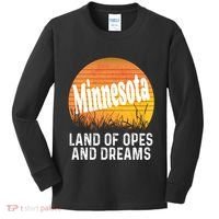 Minnesota Land Of Opes And Dreams Ope Sunset Field Funny Kids Long Sleeve Shirt thumb 0