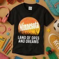 Minnesota Land Of Opes And Dreams Ope Sunset Field Funny Kids T-Shirt thumb 3