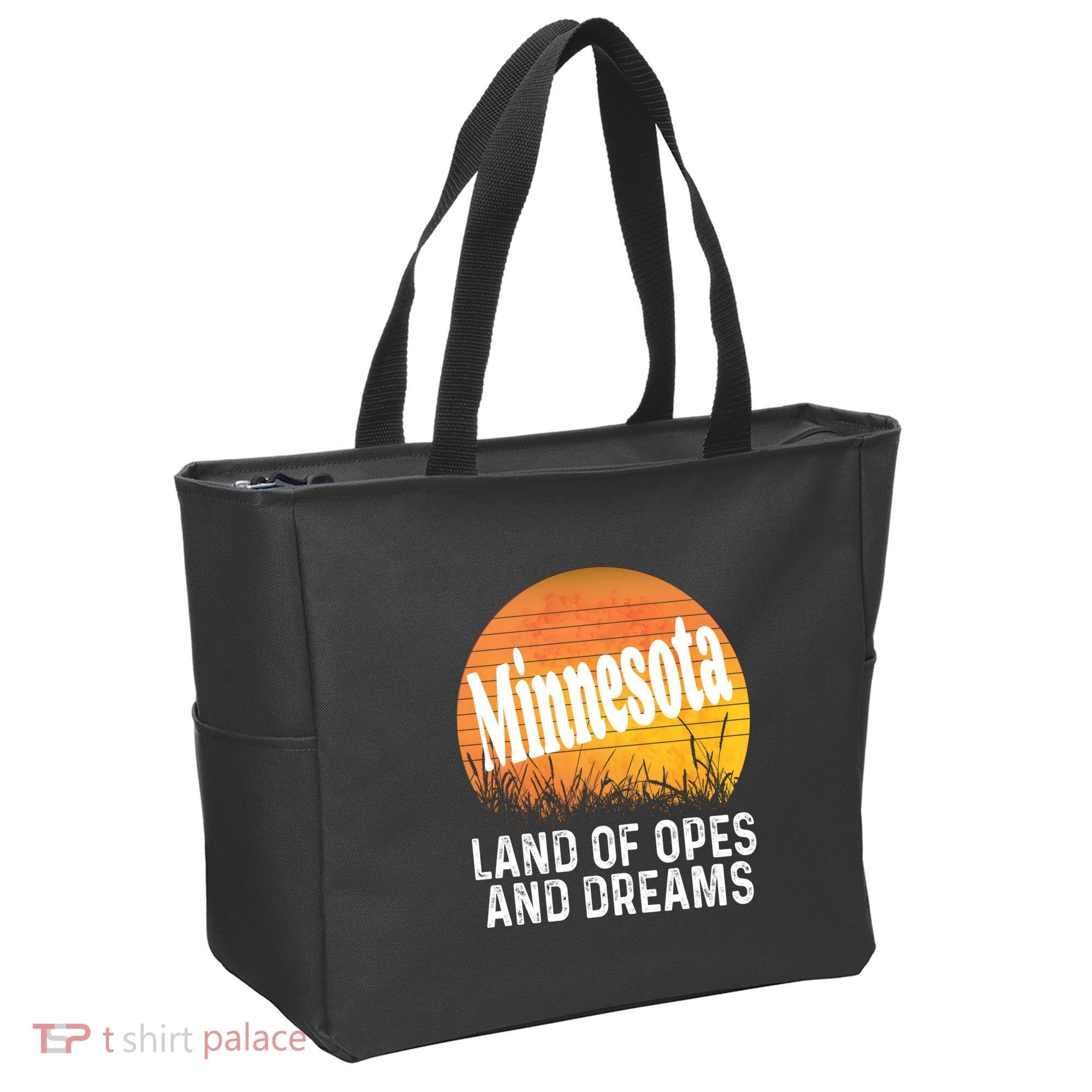 Minnesota Land Of Opes And Dreams Ope Sunset Field Funny Tote Bag