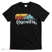 Mountain Life Outdoor Junkie S Vintage Cascadia Retro Distressed Vibe Mountains T-Shirt thumb 0
