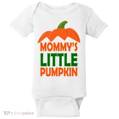 Mommys Little Pumpkin Halloween Cute Baby Bodysuit