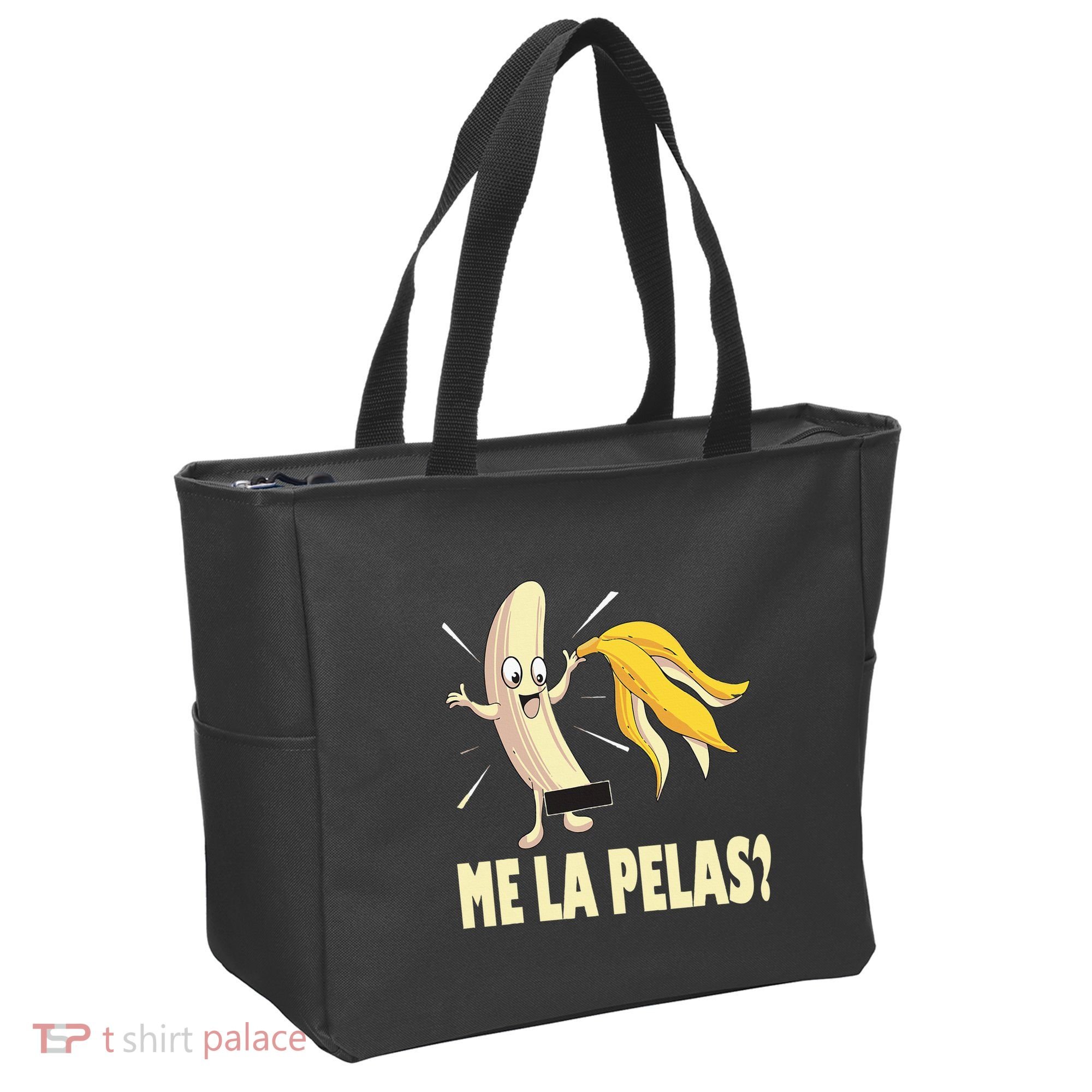 Me La Pelas Funny Quotes In Spanish Sayings Banana Joke Tote Bag