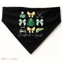 Master Let's Par Golf Tournament Coquette Bow Women USA-Made Doggie Bandana thumb 0