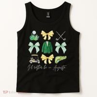 Master Let's Par Golf Tournament Coquette Bow Women Tank Top thumb 2