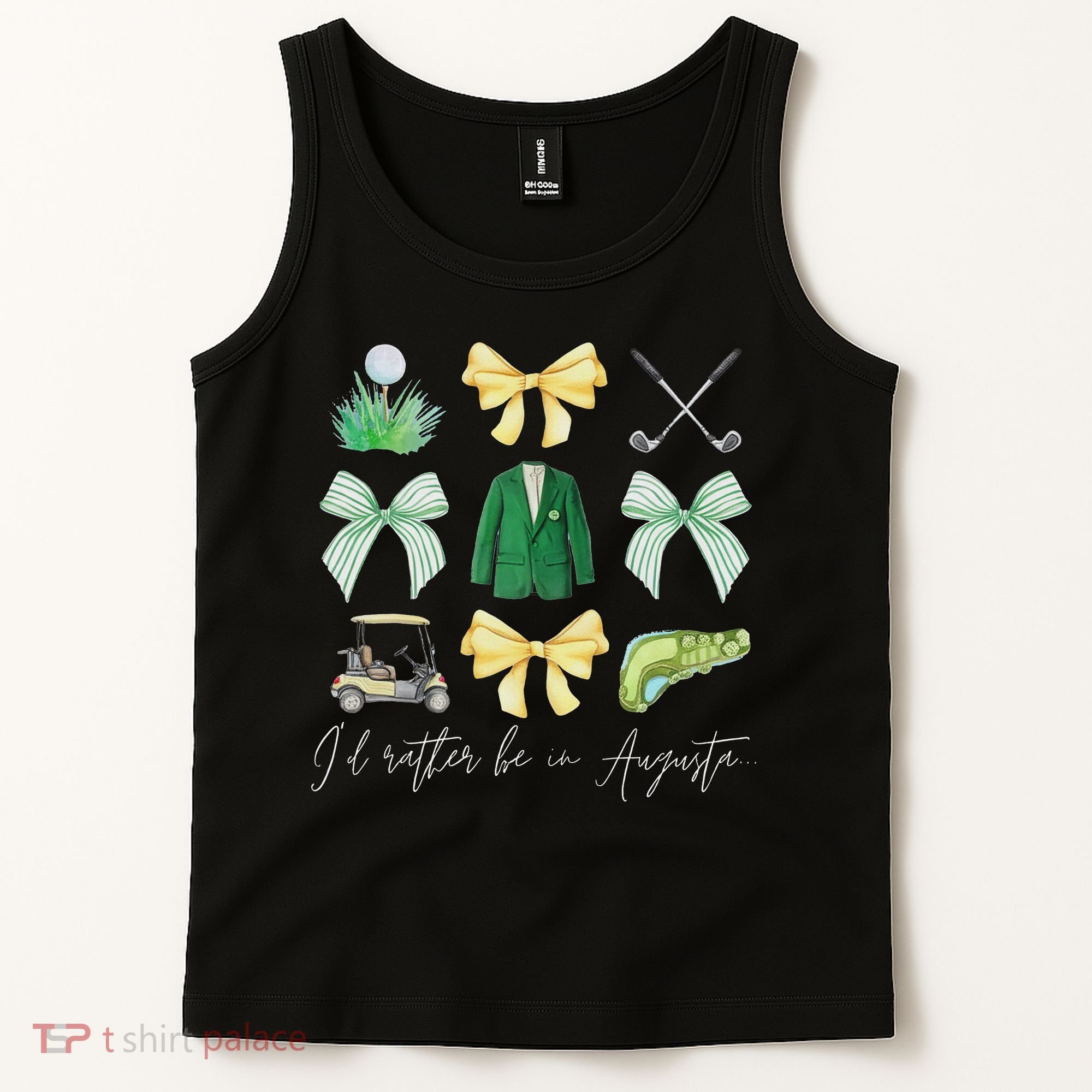 Master Let's Par Golf Tournament Coquette Bow Women Tank Top
