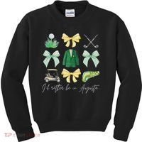 Master Let's Par Golf Tournament Coquette Bow Women Kids Sweatshirt thumb 0