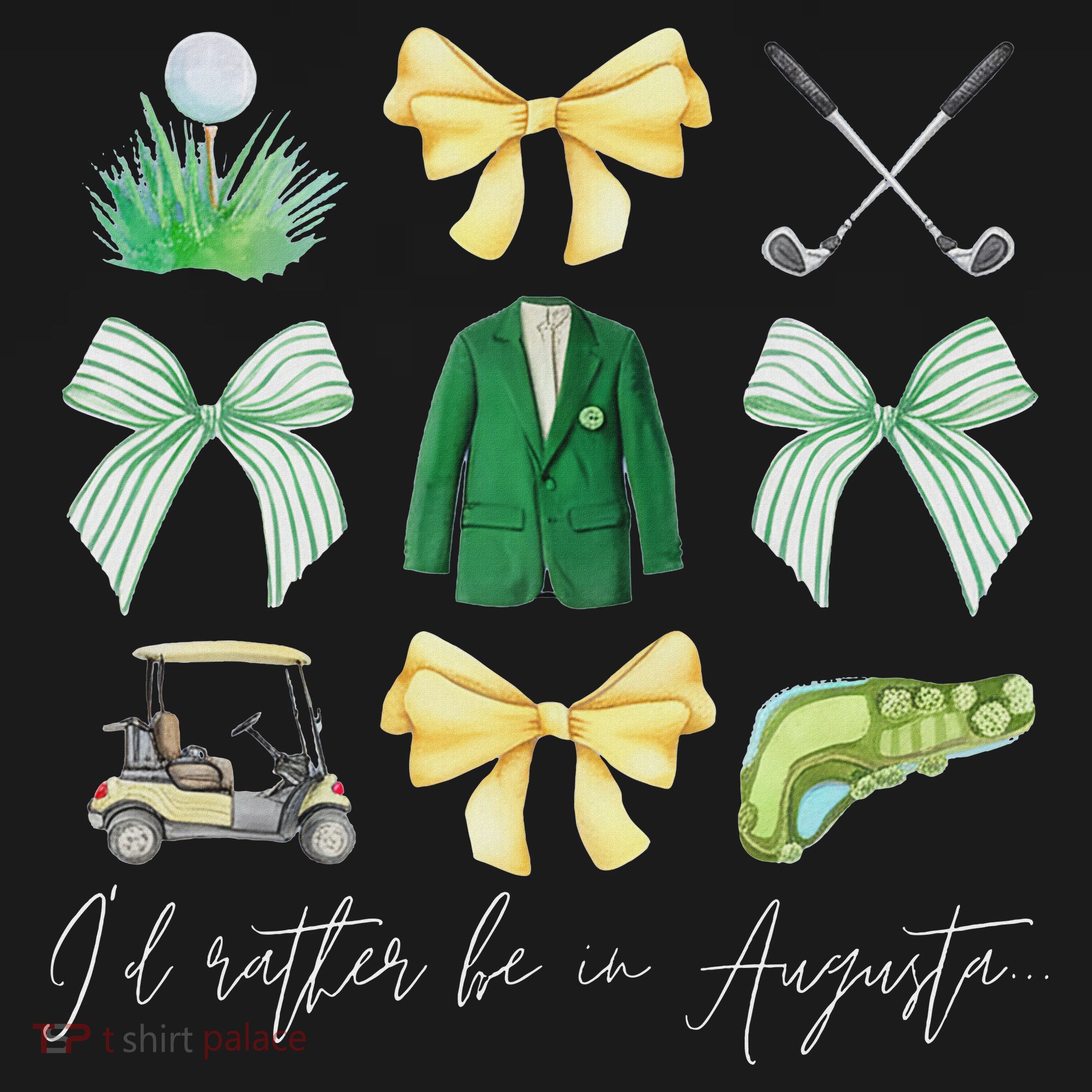 Master Let's Par Golf Tournament Coquette Bow Women Kids Sweatshirt