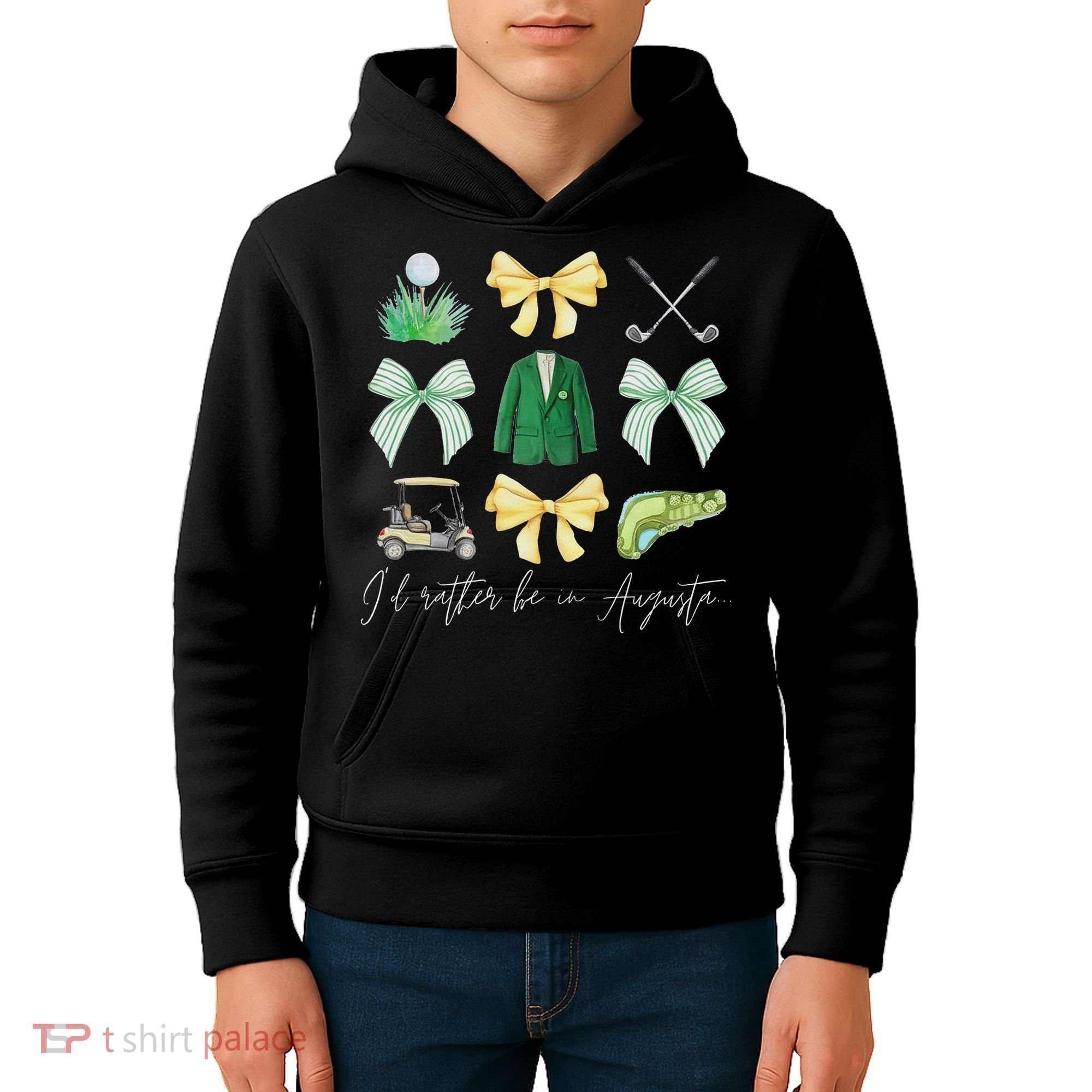 Master Let's Par Golf Tournament Coquette Bow Women Kids Hoodie