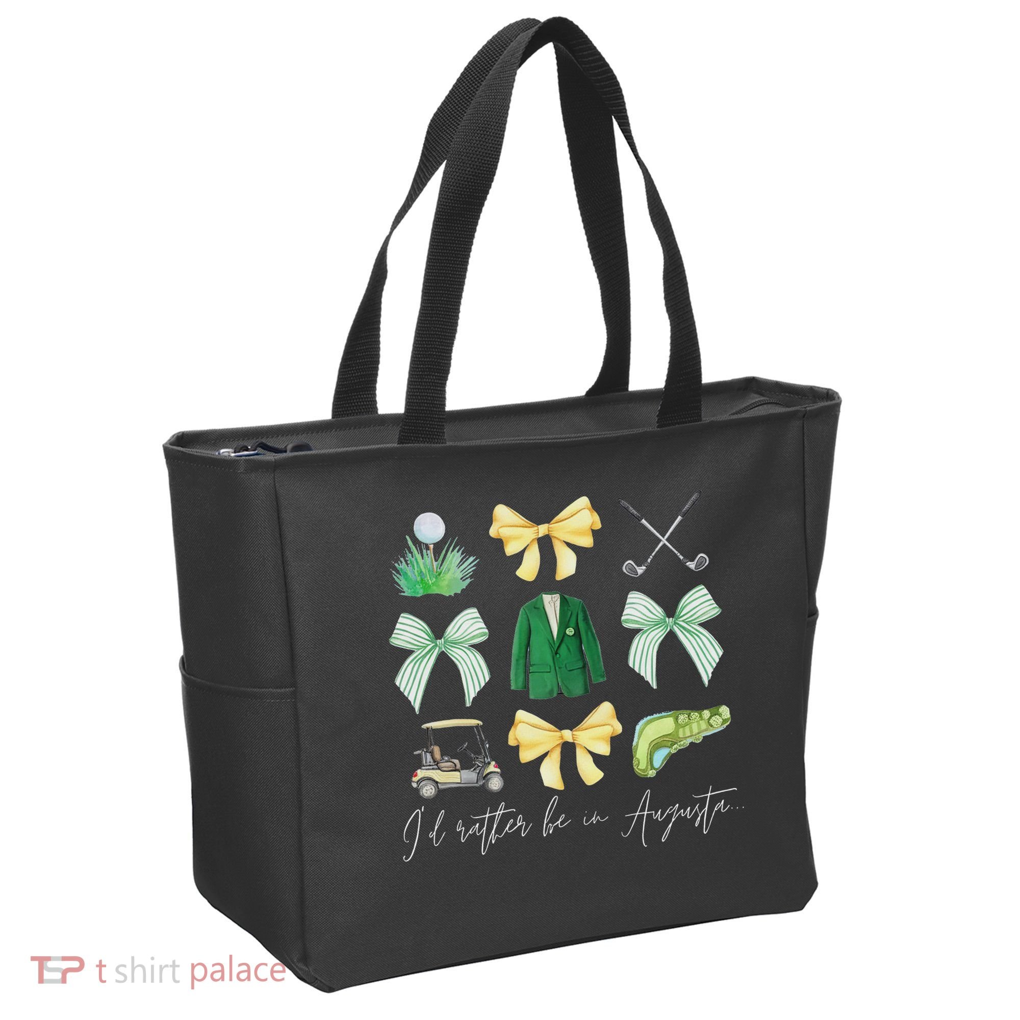 Master Let's Par Golf Tournament Coquette Bow Women Tote Bag