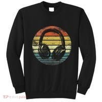 Music Lover Producer Dj Gifts Funny Retro Headphones Sweatshirt thumb 0