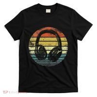 Music Lover Producer Dj Gifts Funny Retro Headphones T-Shirt thumb 0
