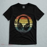 Music Lover Producer Dj Gifts Funny Retro Headphones T-Shirt thumb 5