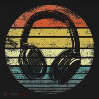 Music Lover Producer Dj Gifts Funny Retro Headphones Polo thumb 3
