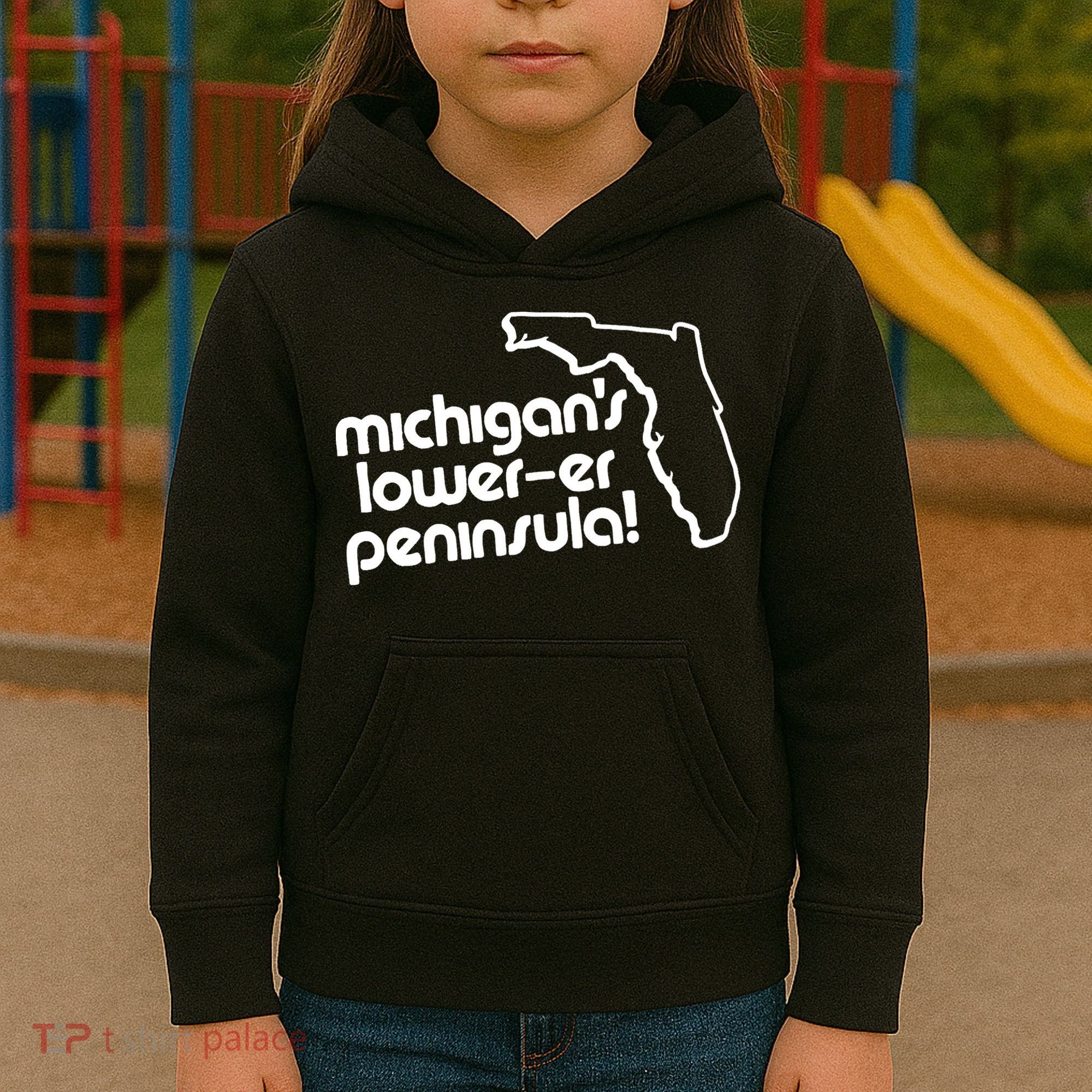 Michigans LowerEr Peninsula Apparel Kids Hoodie