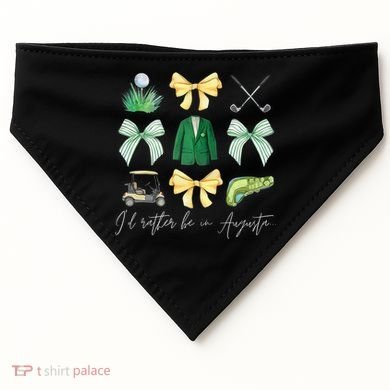 Master Let's Partee Golf Tournament Coquette Bow USA-Made Doggie Bandana