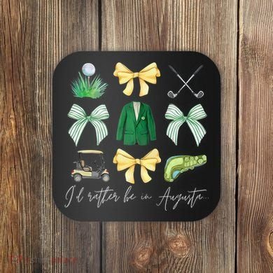 Master Let's Partee Golf Tournament Coquette Bow Coaster