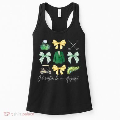 Master Let's Partee Golf Tournament Coquette Bow Women's Tank Top