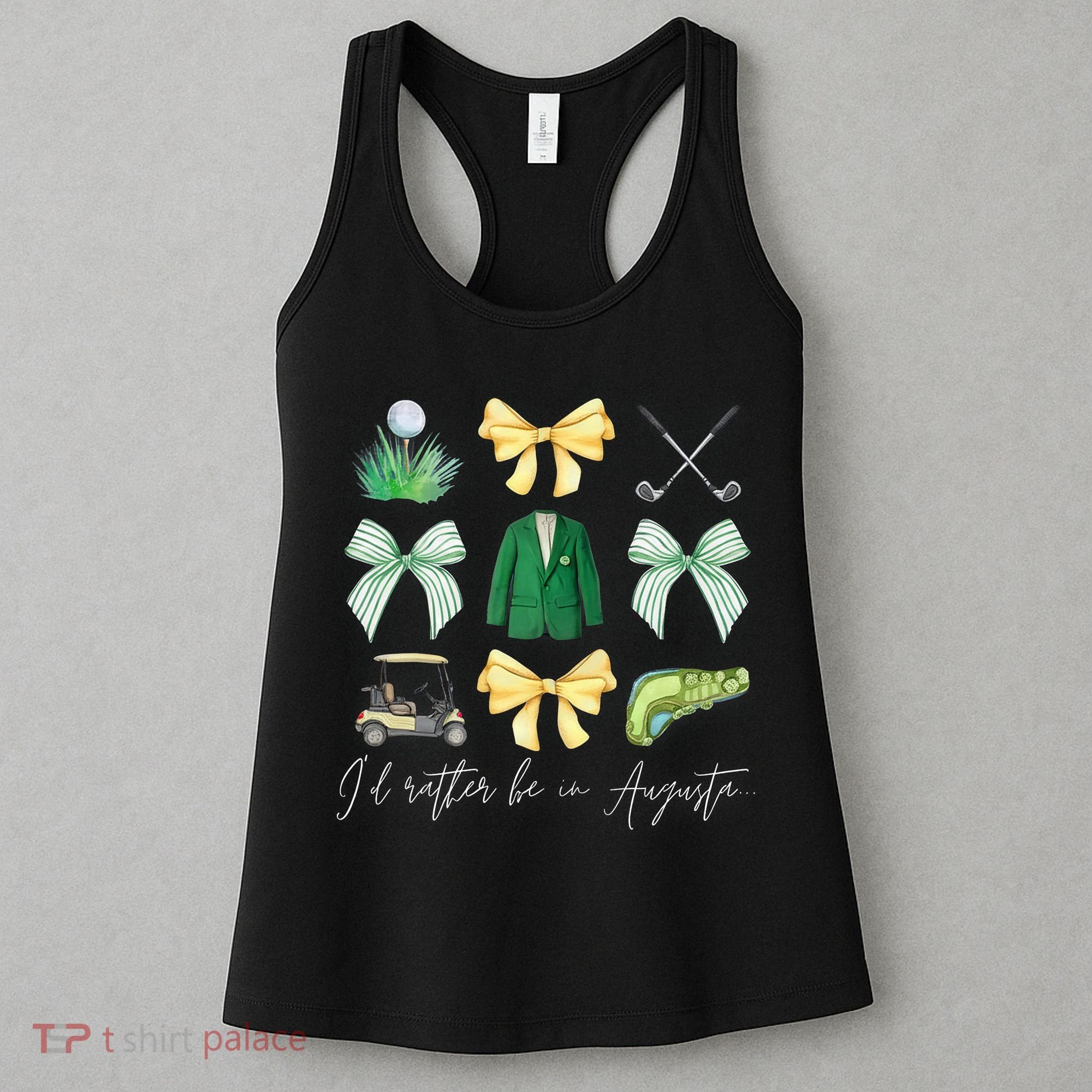 Master Let's Partee Golf Tournament Coquette Bow Women's Tank Top