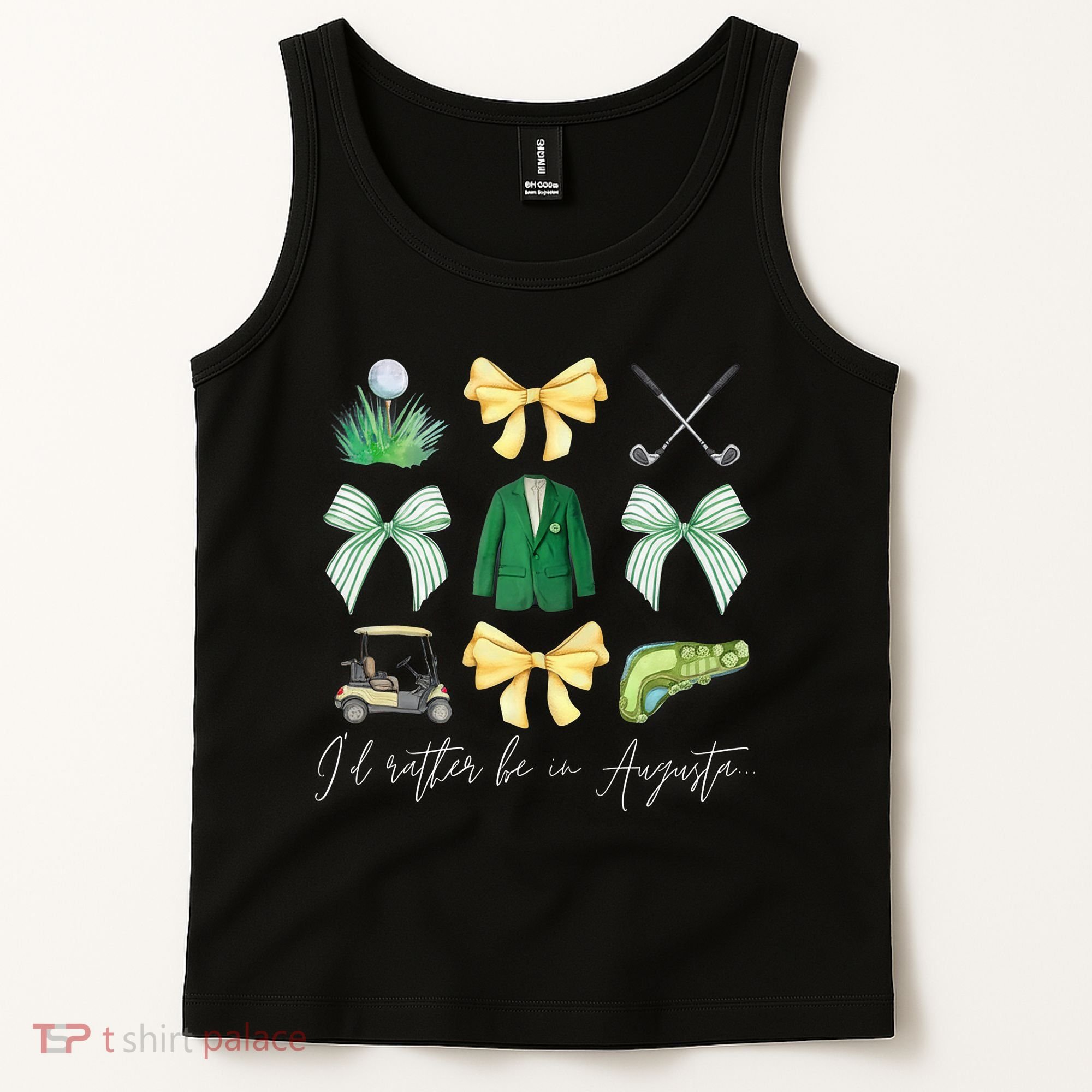 Master Let's Partee Golf Tournament Coquette Bow Tank Top