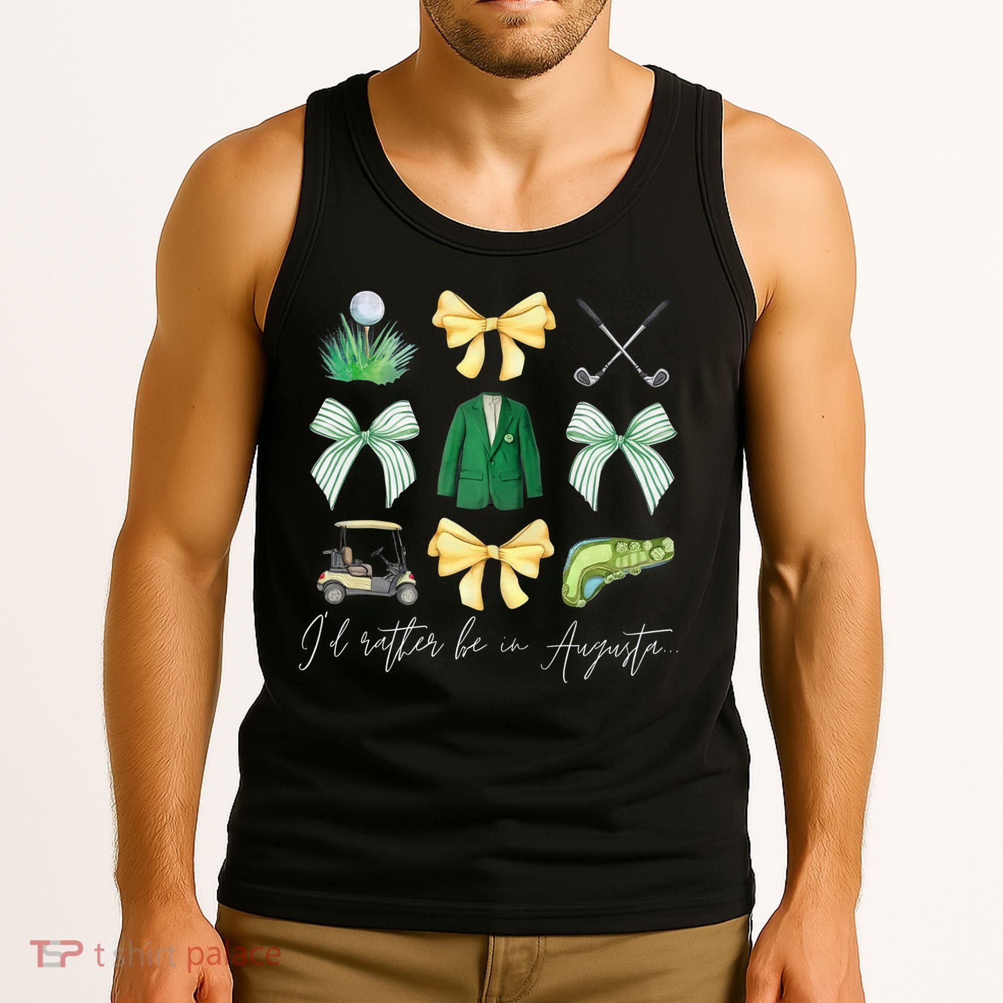 Master Let's Partee Golf Tournament Coquette Bow Tank Top