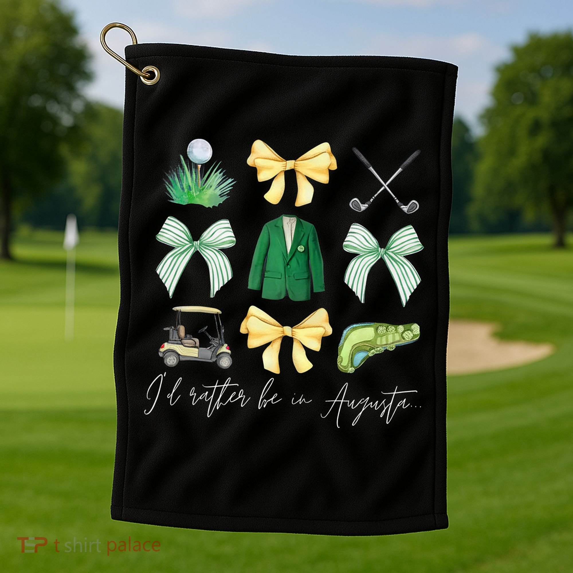 Master Let's Partee Golf Tournament Coquette Bow Golf Towel