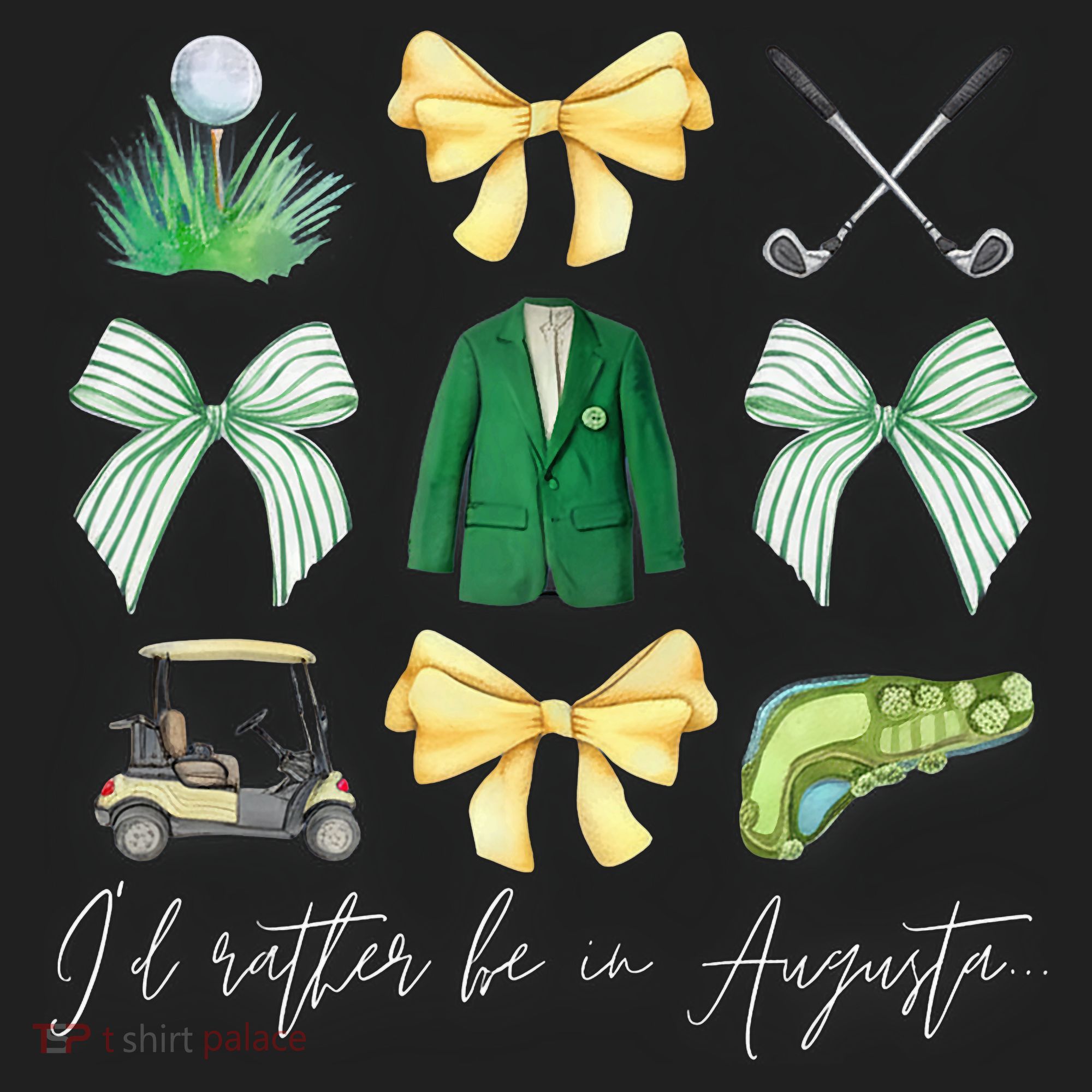 Master Let's Partee Golf Tournament Coquette Bow Golf Towel