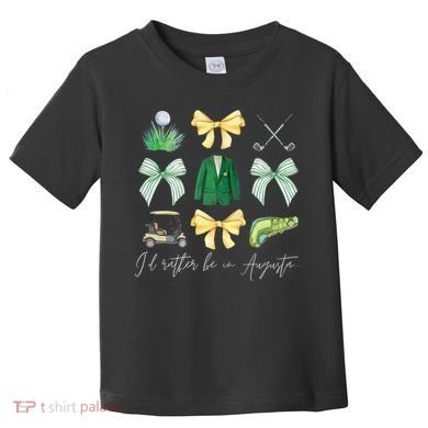 Master Let's Partee Golf Tournament Coquette Bow Toddler T-Shirt