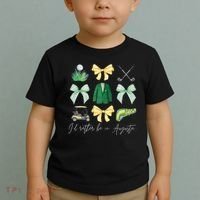 Master Let's Partee Golf Tournament Coquette Bow Toddler T-Shirt thumb 2