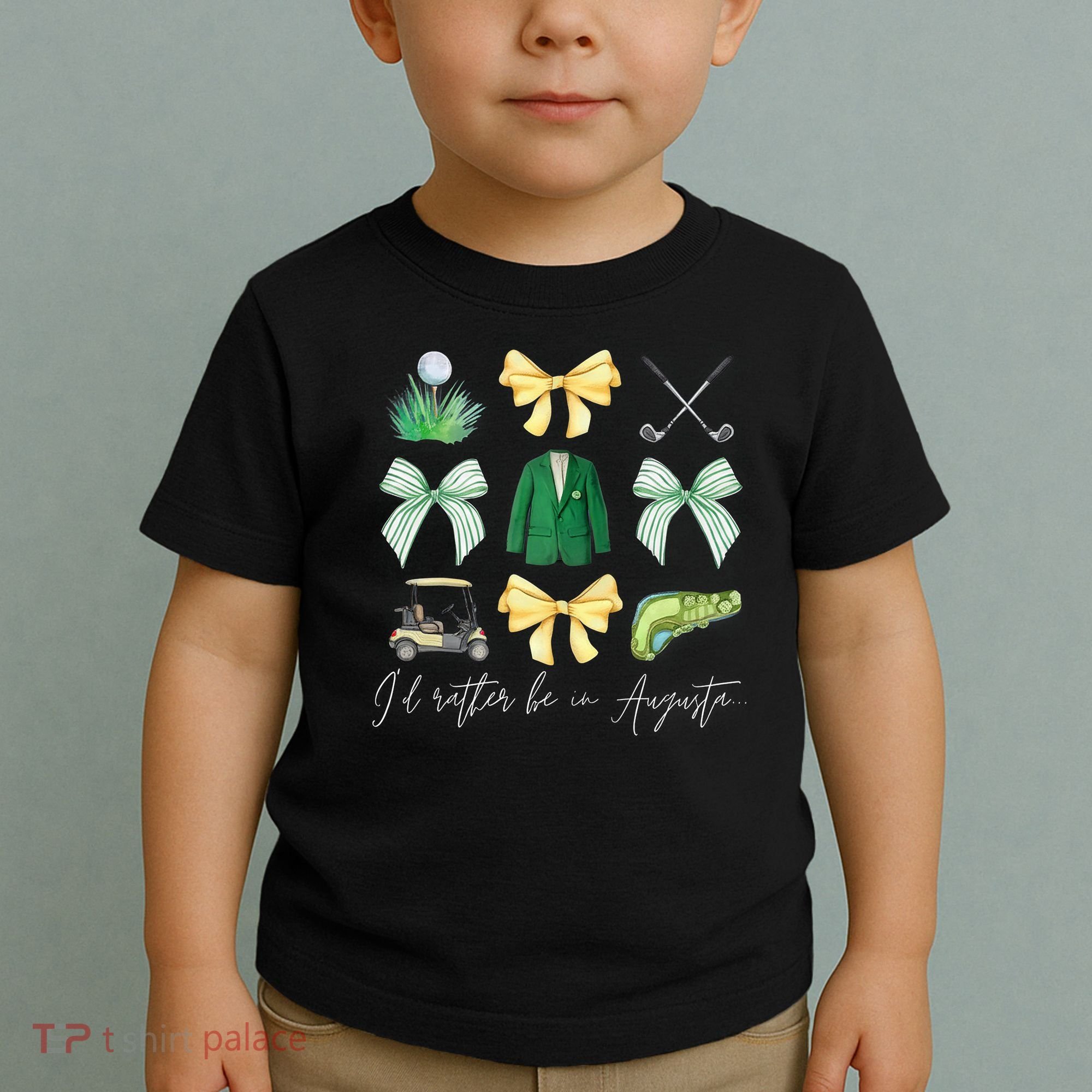 Master Let's Partee Golf Tournament Coquette Bow Toddler T-Shirt