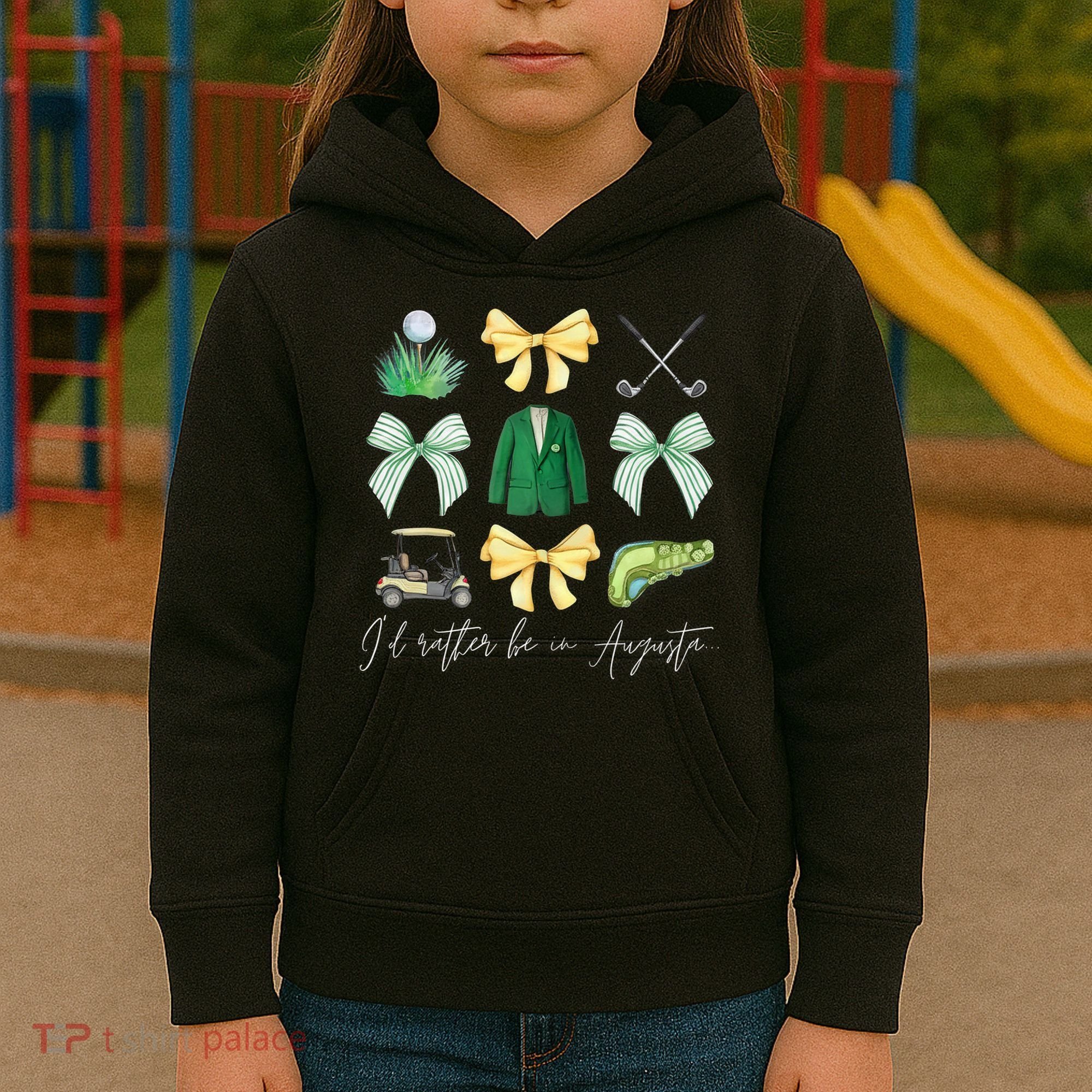Master Let's Partee Golf Tournament Coquette Bow Kids Hoodie