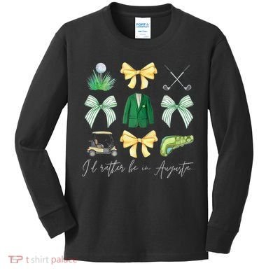 Master Let's Partee Golf Tournament Coquette Bow Kids Long Sleeve Shirt