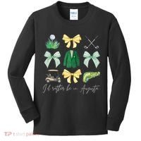 Master Let's Partee Golf Tournament Coquette Bow Kids Long Sleeve Shirt thumb 0